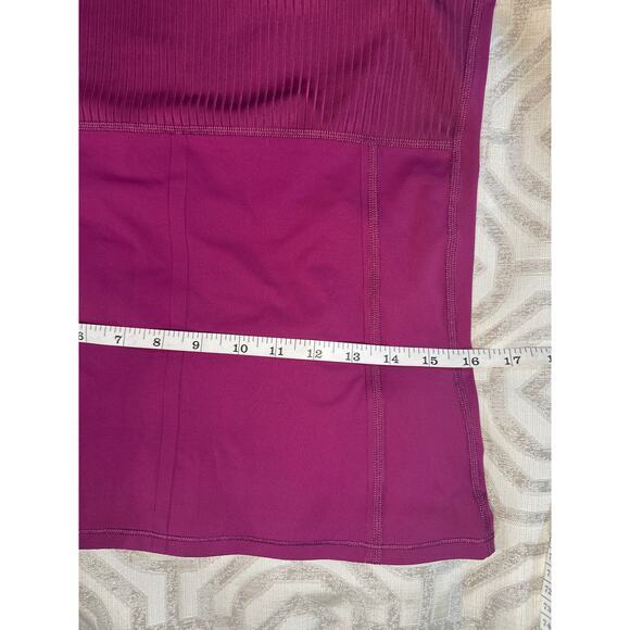 Athleta Vitality Rib Tank‎ Velvet Plum Size M Built-In Back Pocket Performance - Picture 6 of 9